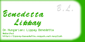 benedetta lippay business card